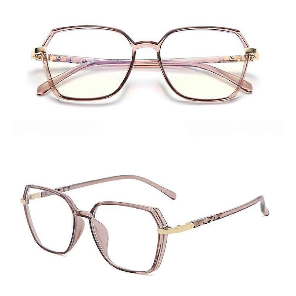 Anti-Blue Light Glasses Large Metal Frame for Computer Use 1Pair