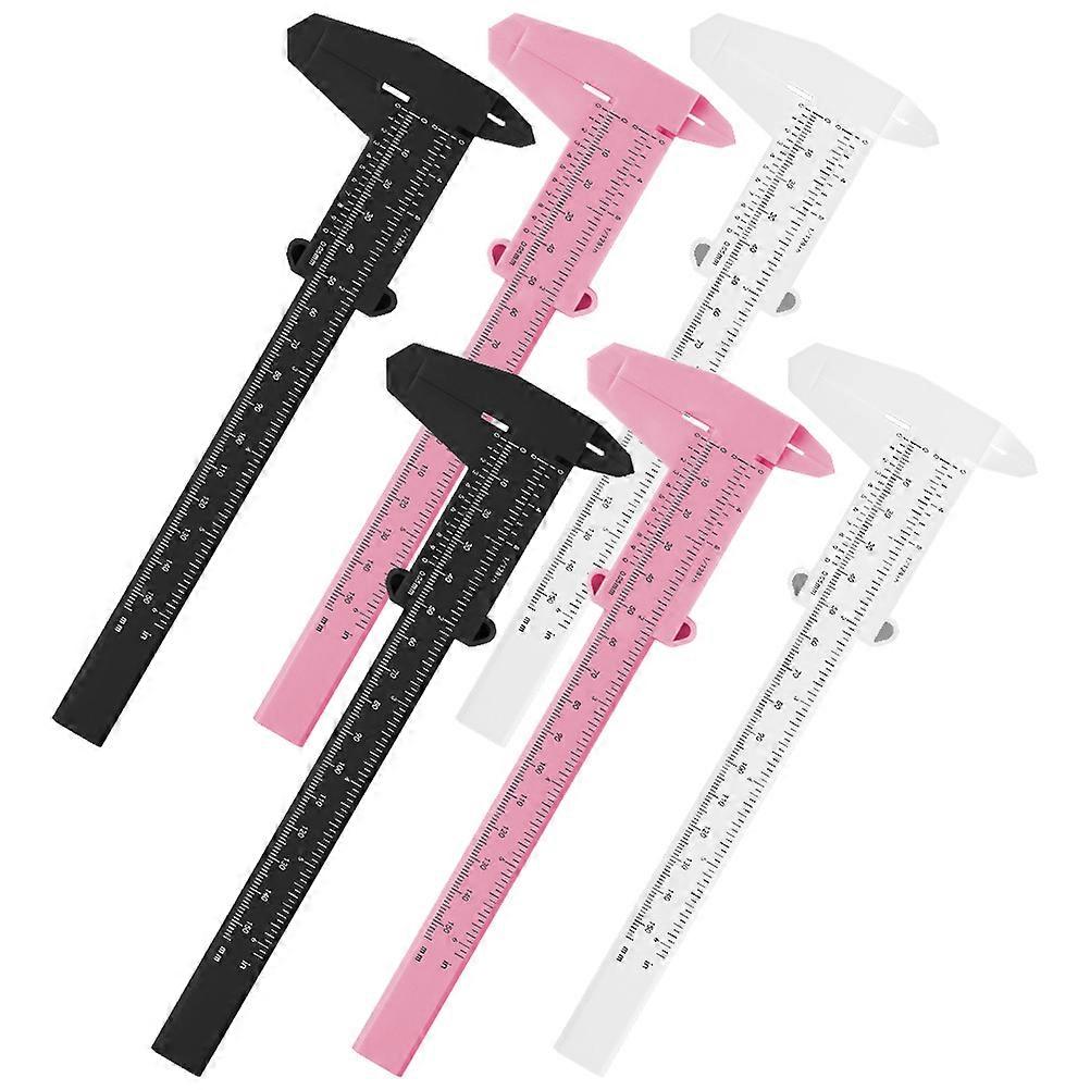 Eyebrow Measuring Tool Plastic Eyebrow Measuring Rulers for Makeup 6Pcs