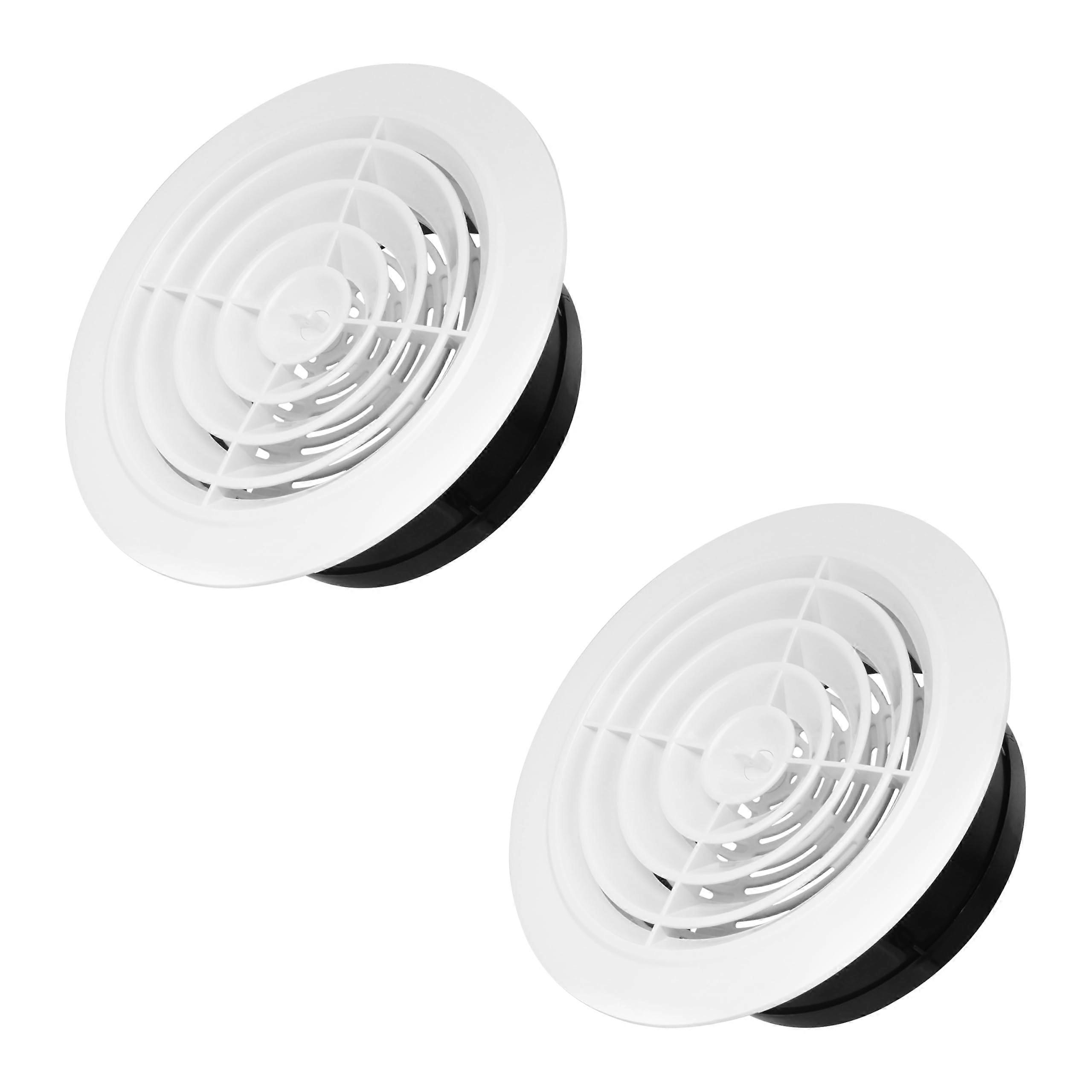 6 Inch Adjustable Ceiling Vent Cover, White ABS Round Air Vent for Home Ventilation
