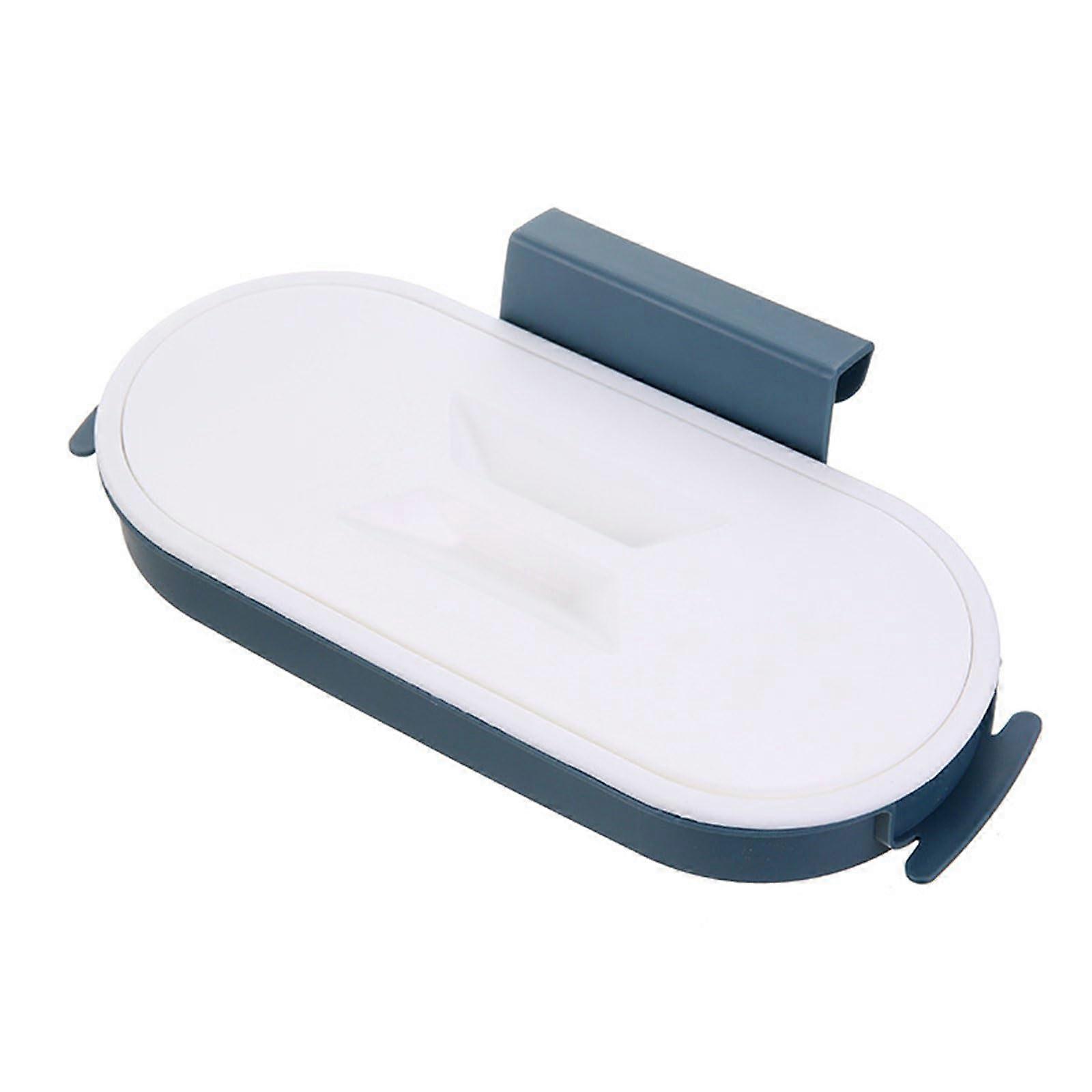 Hanging Trash Bag Holder Kitchen Cabinet Door Bin Rack SpaceSaving Navy Blue