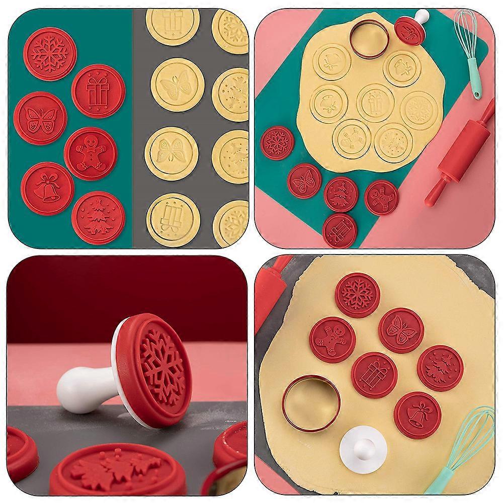 Christmas Cookie Cutter Reusable Biscuit Stamp for Home 1Set
