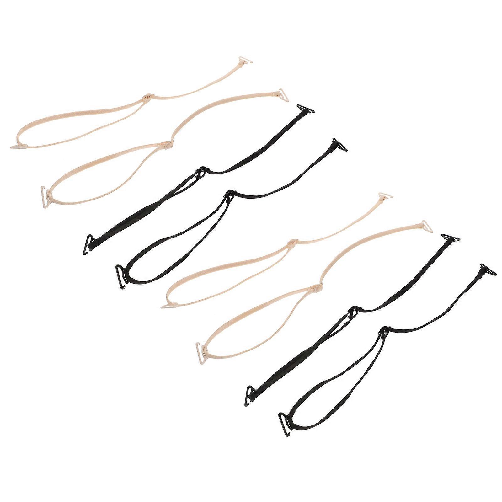 Durable Non-Slip Bra Straps Adjustable Underwear Accessory Plastic Material 8Pcs
