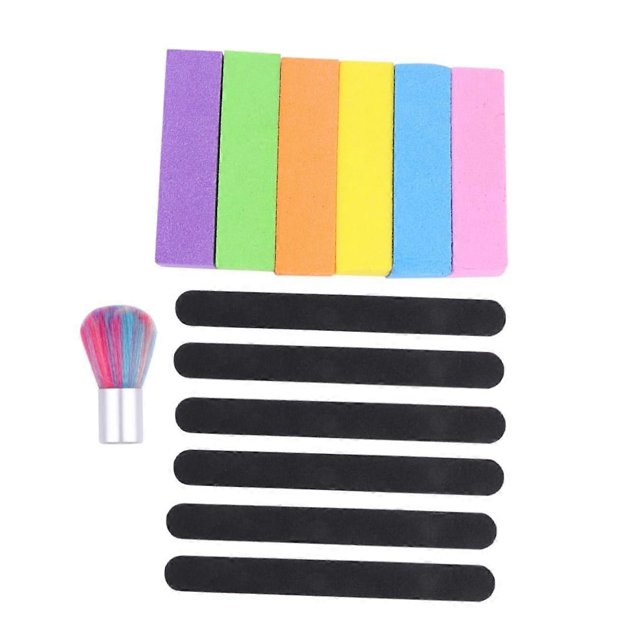 Nail File and Buffer Set for Acrylic Nails with Dual Filing Buffer and Ridge Removal Grit