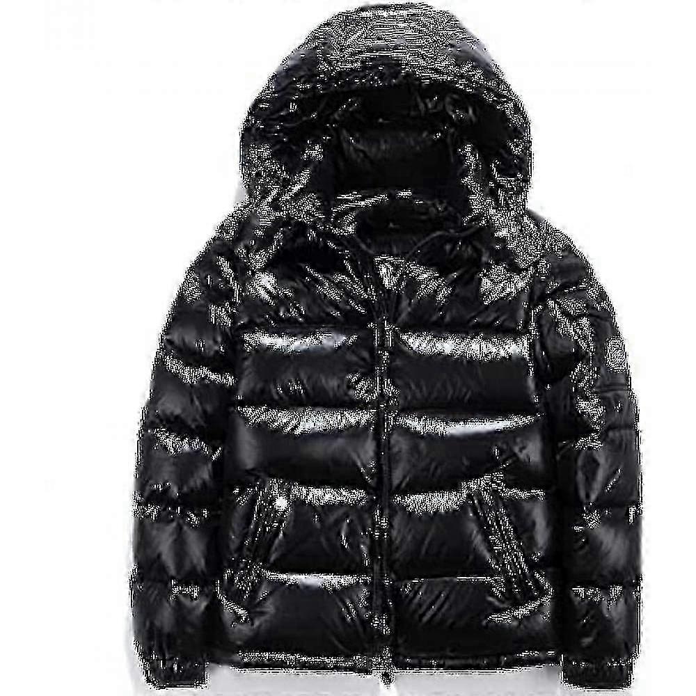 Men's Hooded Winter Down Jacket with Detachable Collar, Warm Duck Down Insulation, Stand Collar