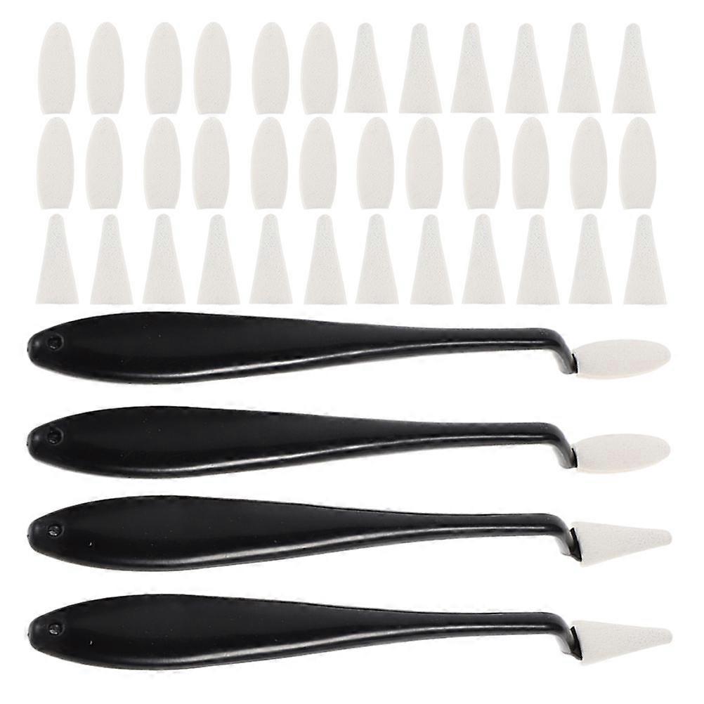 Paper Art Blending Stumps for Drawing with 40 Sponge Wipes Replacement Set