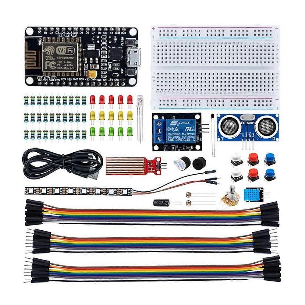 ESP8266 WiFi Development Kit for Arduino - IoT Starter Kit with Breadboard, WiFi Sensor, and Essential Components