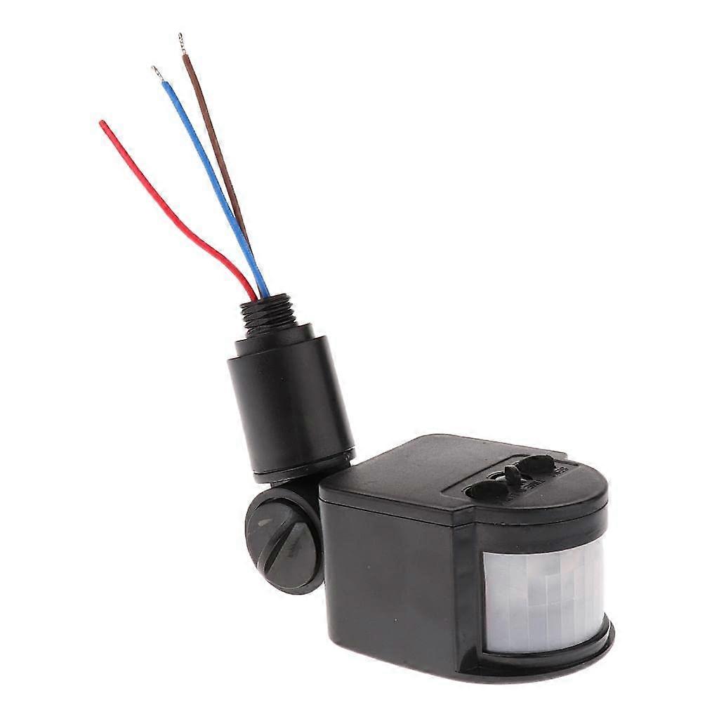 12m PIR Motion Sensor Light Switch, Black AC85265V, Smart Day Night Detection, EnergySaving Control