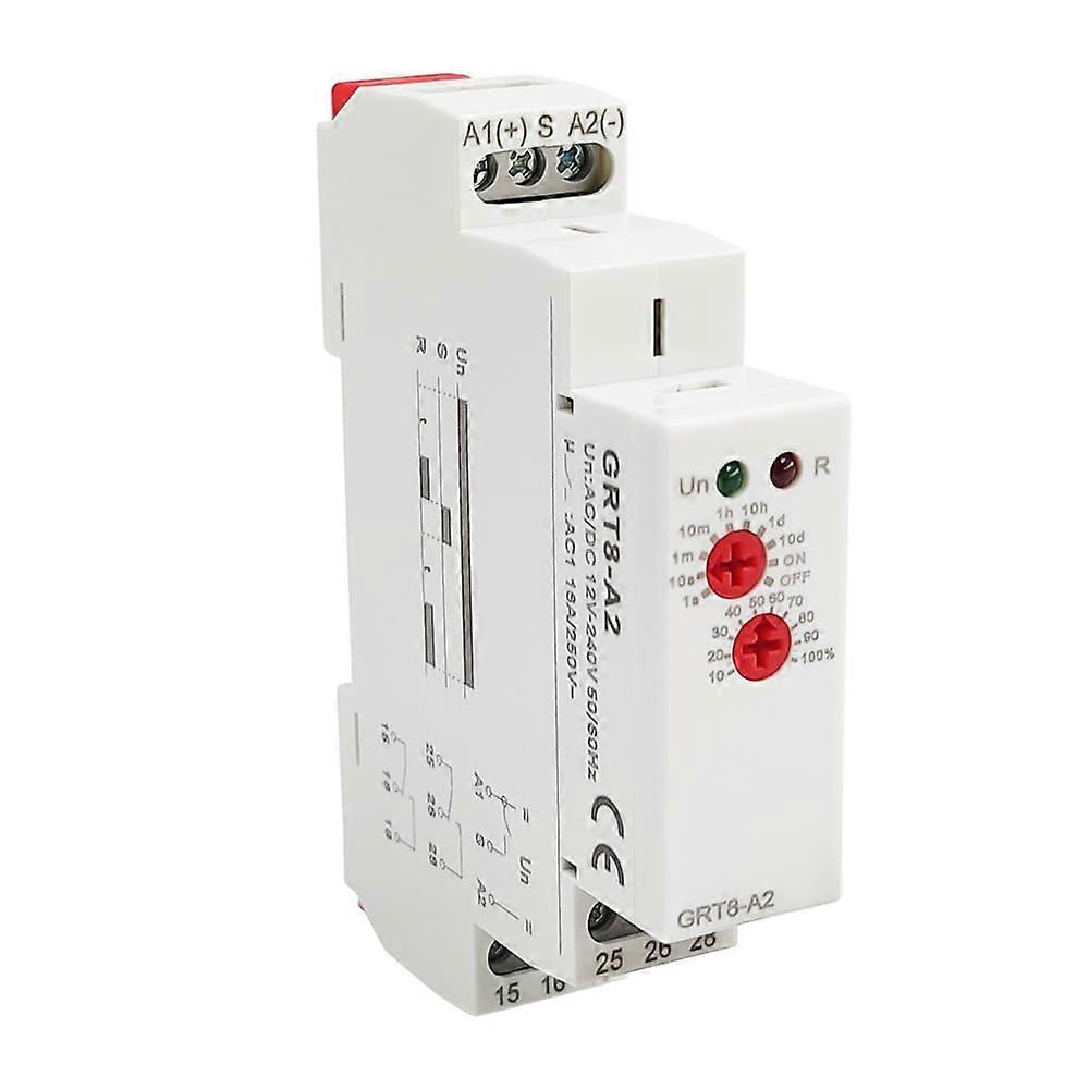 Adjustable Timer Delay Relay 0.1s10 Days with LED Indicator, MultiFunction 12240V 16A