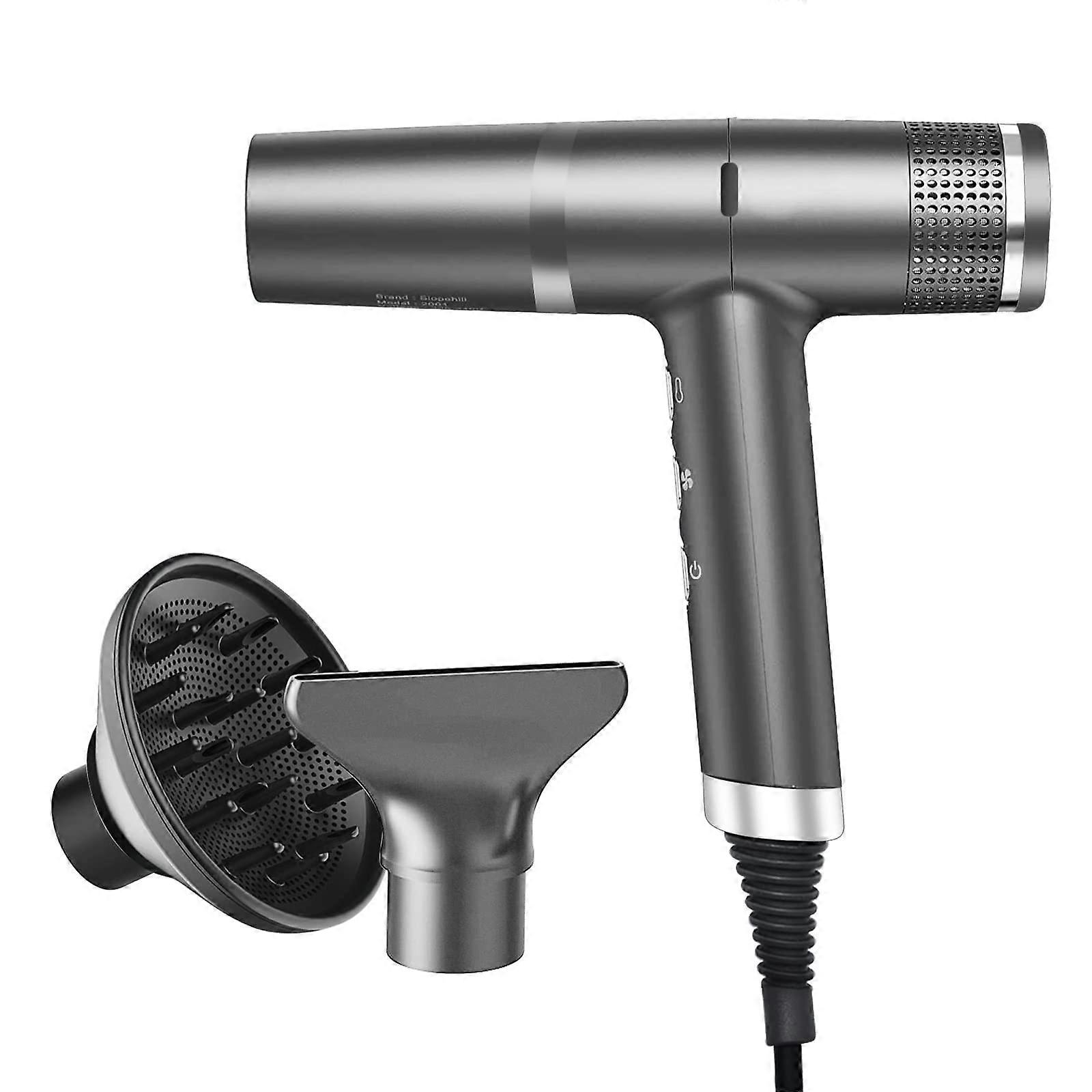 Professional Ionic Hair Dryer with Diffuser and Brushless Motor for Fast Drying and Frizz Control