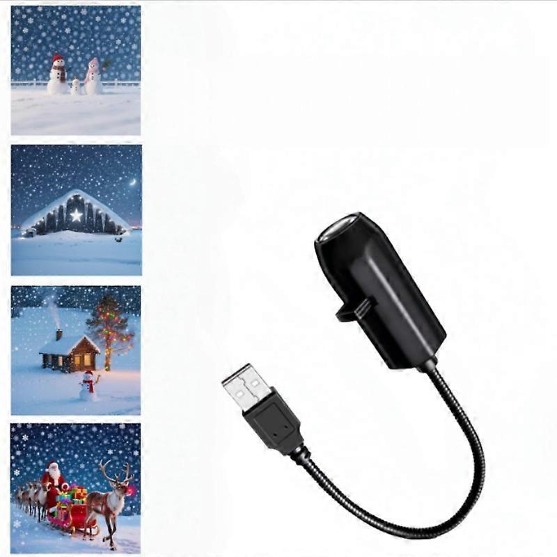 USB LED Projector Light - 3/4pcs Projection Patterns Adjustable USB Night Light for Halloween Christmas Decorations