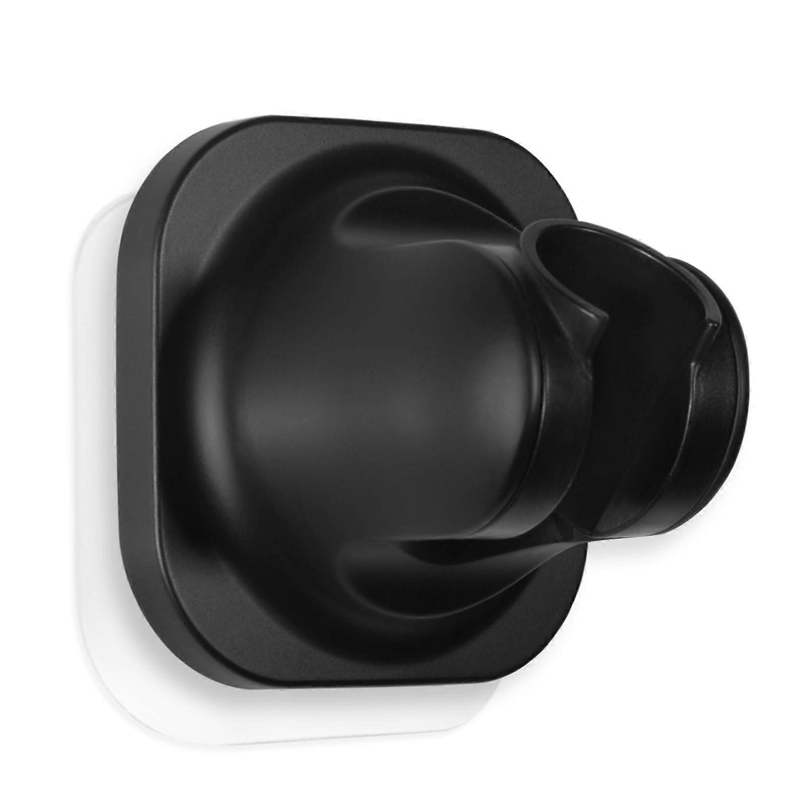 Adjustable Wall Mounted Shower Head Holder Matte Black with 5 Position Bracket and Adhesive Mount