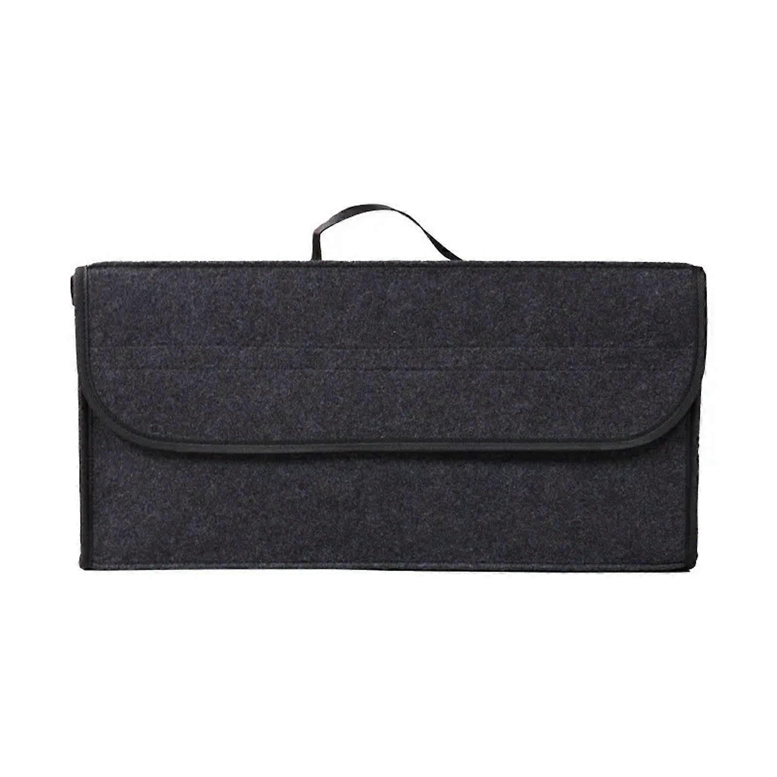Foldable Car Trunk Organizer Soft Felt Storage Box for SUV and MultiVehicle Use with Velcro Closure
