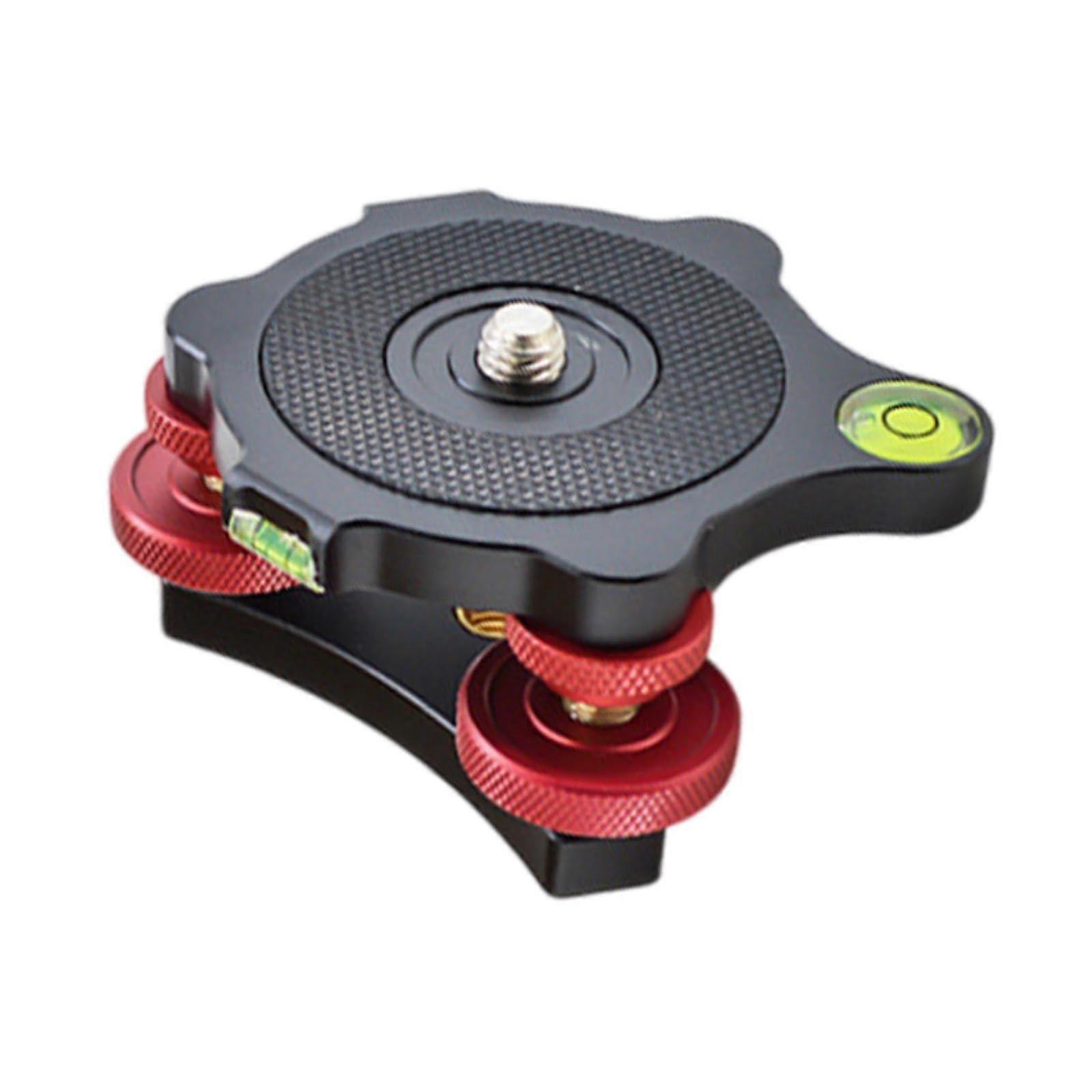 Tripod Leveling Base Aluminum 3 Axis Camera Leveler with Bubble Level for DSLR Photography