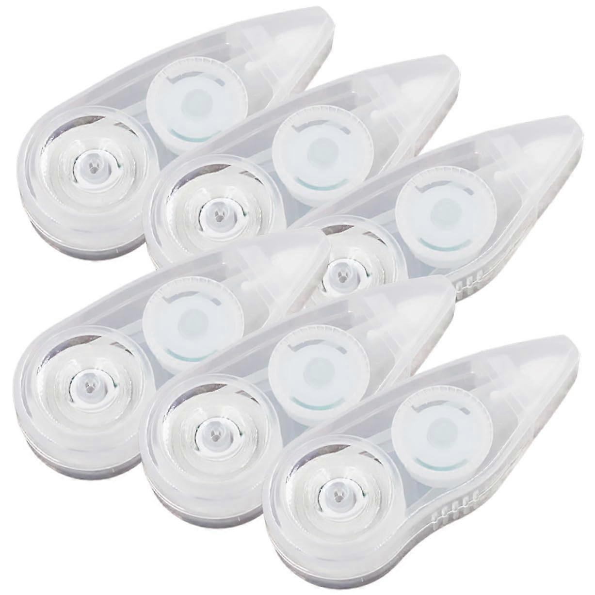 6Pcs Correction Tape with Instant Coverage and Ergonomic Grip for School and Office Use
