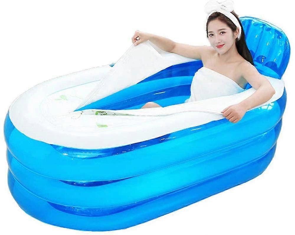 Inflatable Bath Pillow with Ergonomic Backrest Support, Stable ThreeLayer Inflation for Bathtub