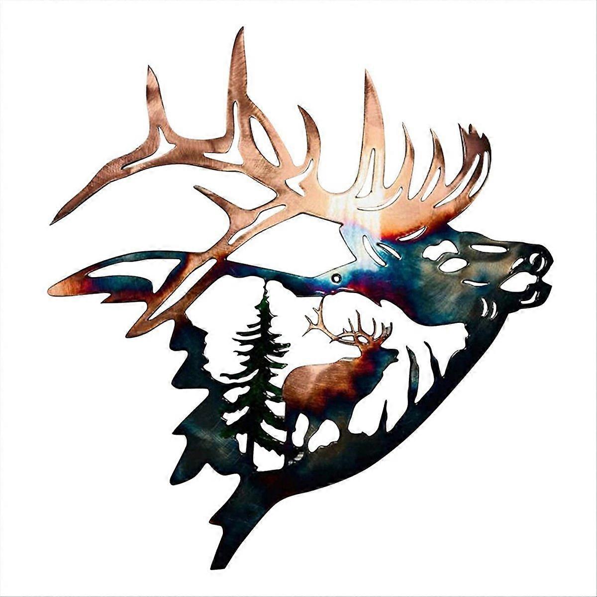  Metal Wall Decor, Deer Wall Art Sculpture D