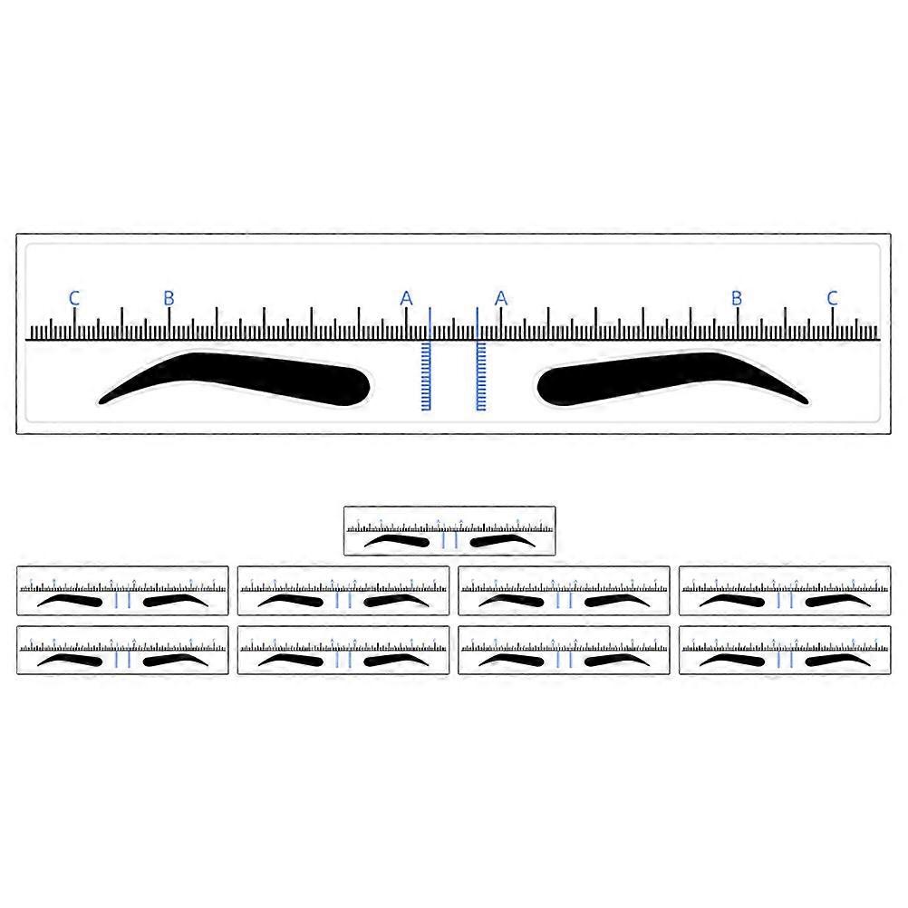 Eyebrow Ruler Eyebrow Positioning Tool for Accurate Drawing 50Pcs