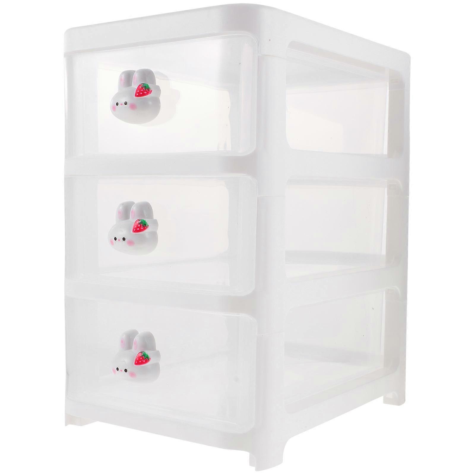 Desktop Organizer Drawer Type Organizer for Storage Use Multi-Layer White