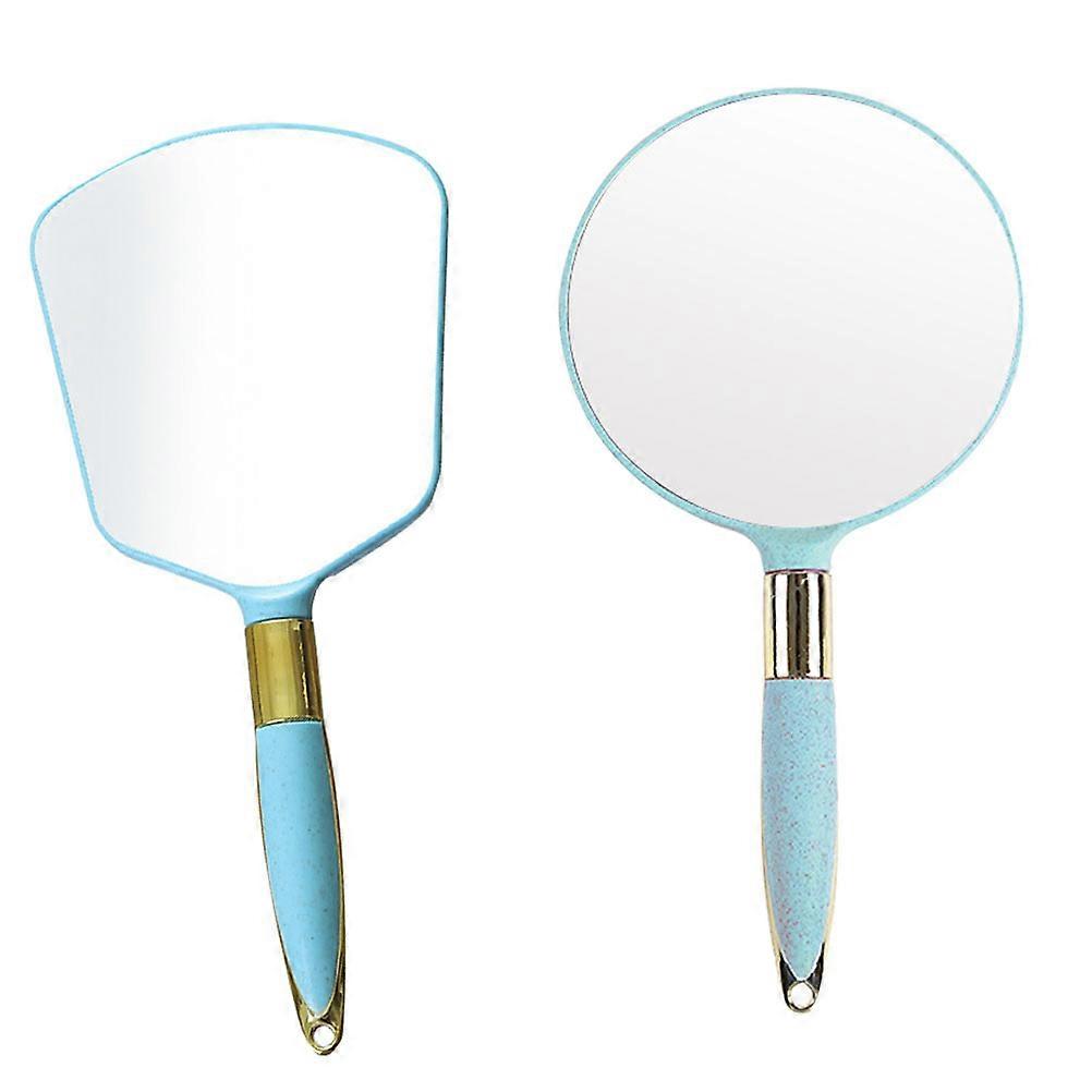 Handheld Mirror Makeup Mirror for Makeup Use 2Pcs Portable Unique Shape