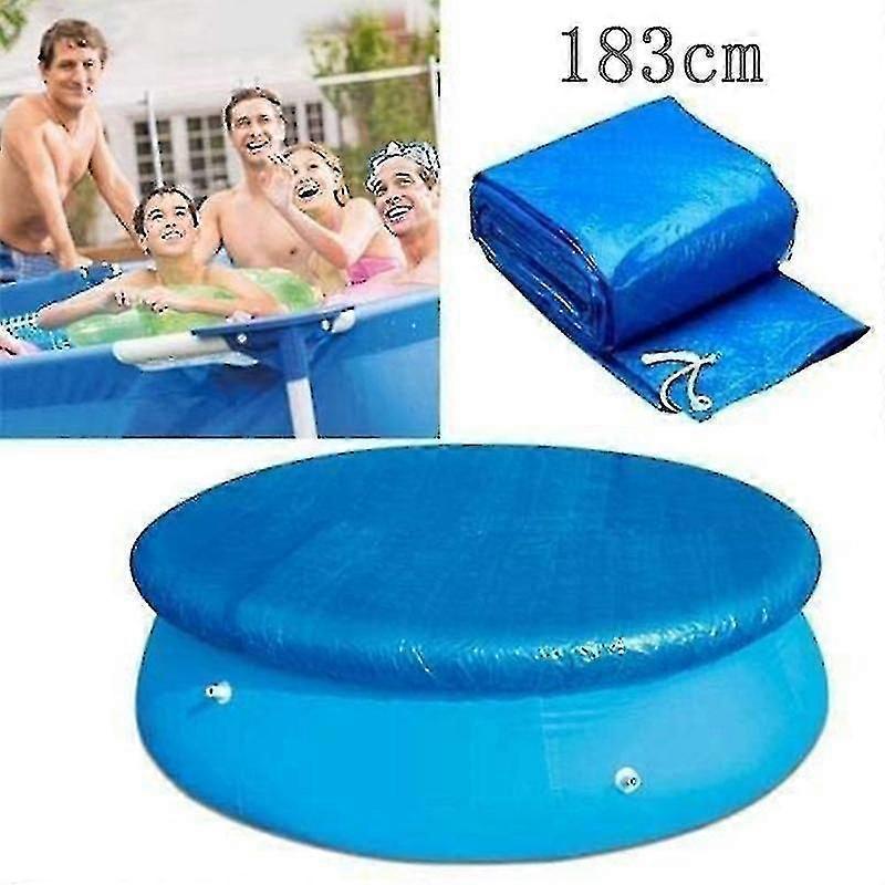 Round Pool Cover with Elastic Band, Windproof Rainproof Dustproof