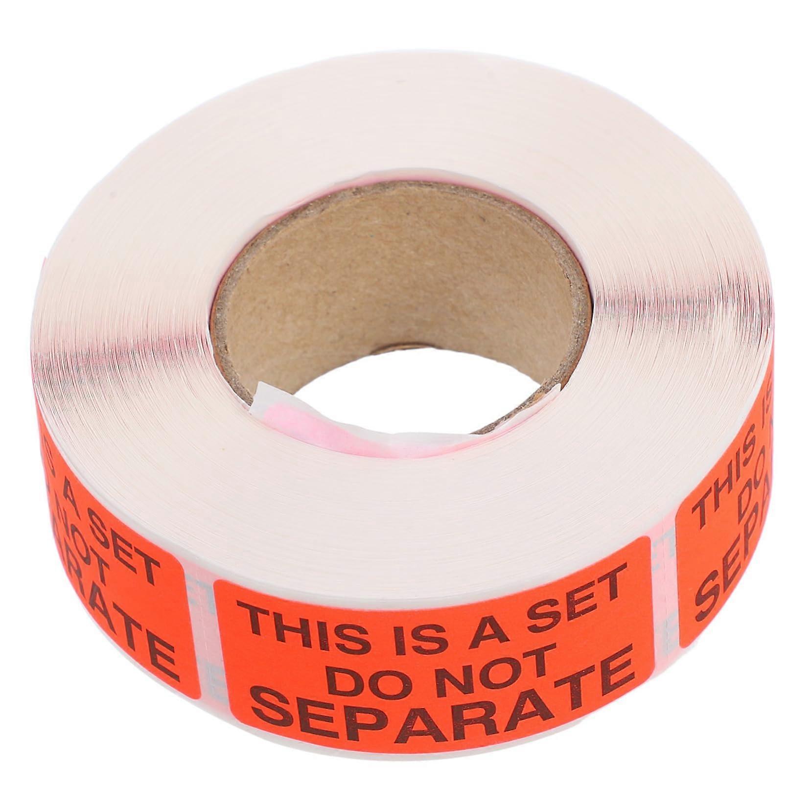 Fluorescent Red Do Not Separate  Warning Labels with Permanent Adhesive for Packages