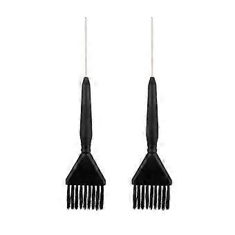 Hair Dye Brush Comb 2 Pack with Precise Sectioning Tail for Highlights and Even Color Application, Black
