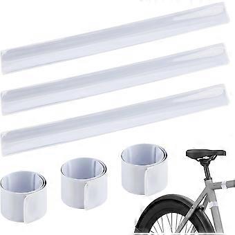 6-teiliges Set reflektierender Armbänder, doppelreihige reflektierende Armbänder, reflektierende Sicherheitsbänder zum Radfahren, Laufen oder Joggen, fluoreszierende Knöchelarmbänder