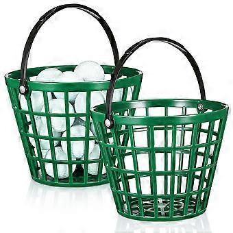Golf Ball Storage Basket for Easier Collection 2Pcs Portable Plastic Holder