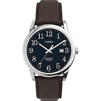 Timex Mens Easy Reader Blue Dial Leather Strap Watch TW2P75900 | Acotis