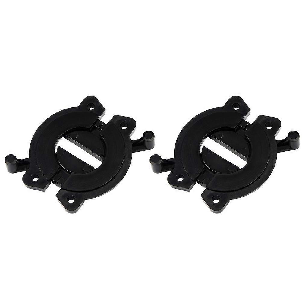 Furniture Hinges Table Connector Fixing Fitting for Training Table 2Pcs Black ABS