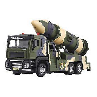 1:32 Pull Back Diecast Truck Model with Light and Sound, Metal Alloy Simulation Vehicle for Home Decor