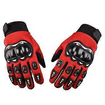 Motorcycle Gloves Touchscreen Hard Knuckle Powersports Racing Gloves for Mountaineering Cycling Aerobics Red YEMAA