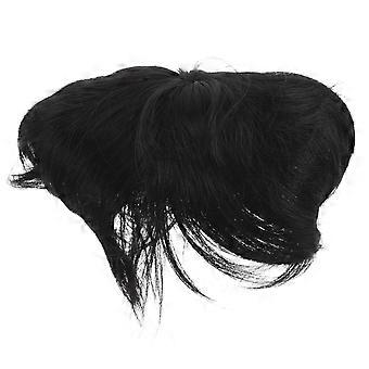 Men's Breathable Short Hair Topper for Thinning Hair - Easy Attachment Wig