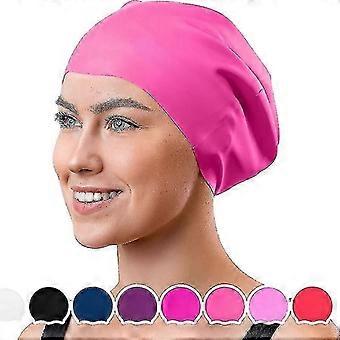 Adult Long Hair Swimming Cap - Waterproof Silicone Cap for Braids and Dreadlocks Zekaiv