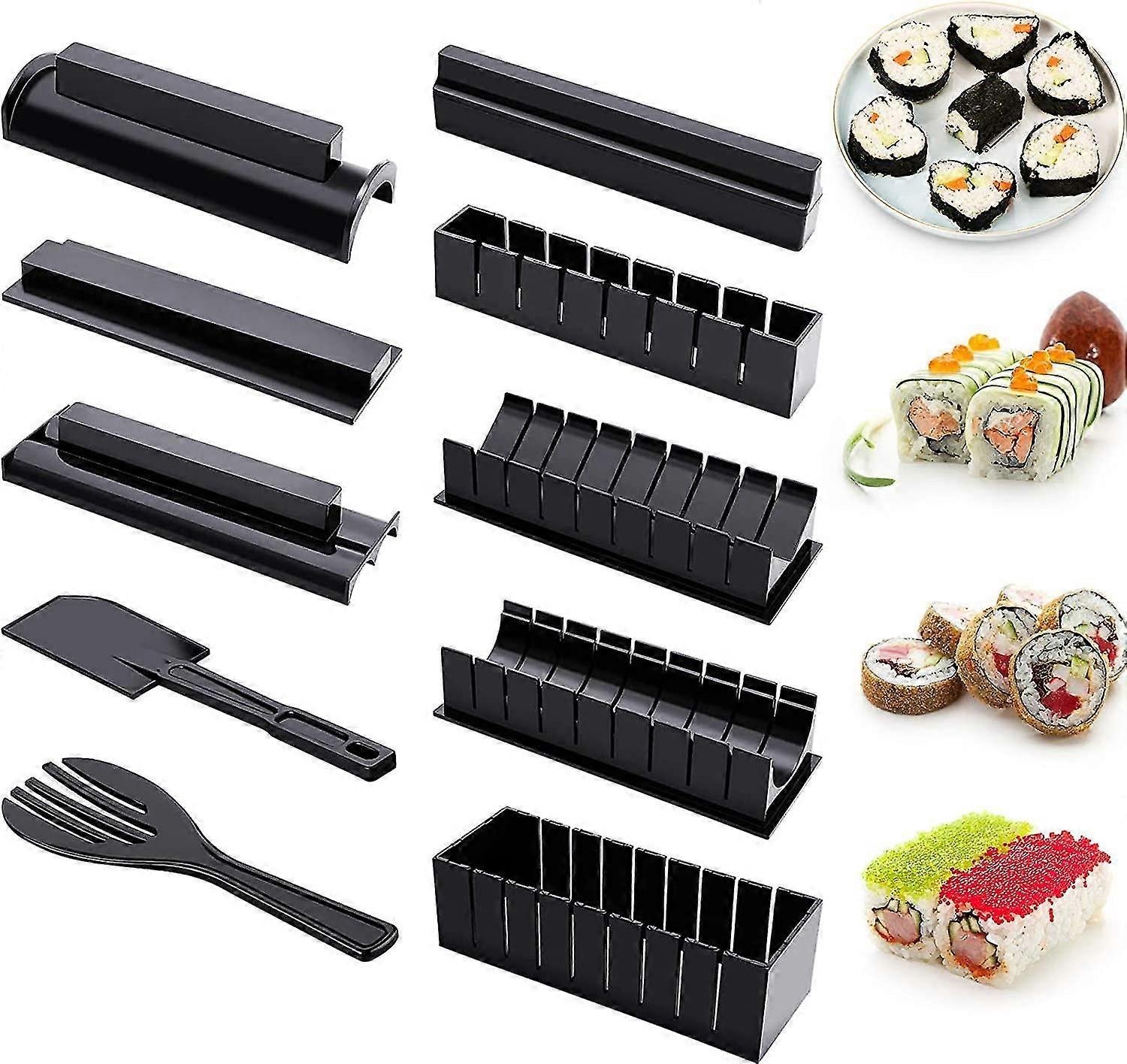 Sushi Making Kit For Beginners,10 Pieces Plastic Sushi Maker Tool