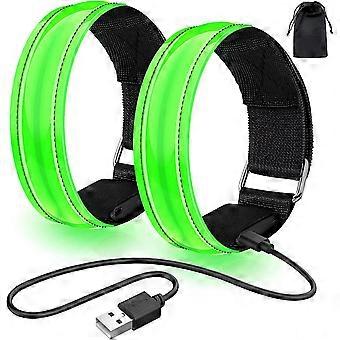 Brazalete LED recargable | Luces de carrera LED de alta visibilidad para corredores | Reflectante Tren de Correr Ilumina Brazaletes Reflectores | Acceso a regalos en ejecución