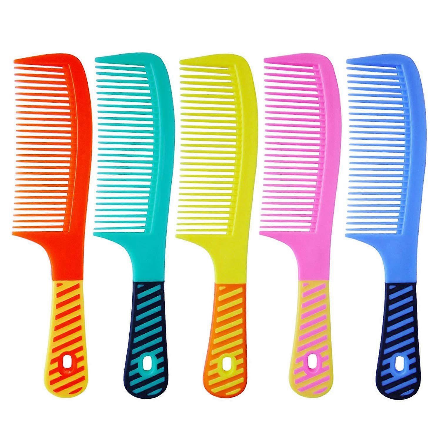 5 Pcs Combs for Women, Tooth Comb Set, Styling Essentials Round Comb with Handle
