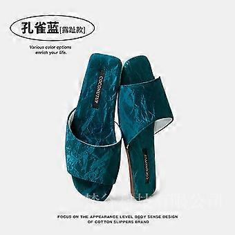 Unisex Canvas Slide Tøfler Sklisikre Sommer Innendørs Hjemmesandaler