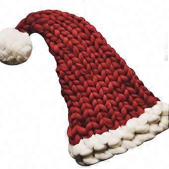 Christmas Winter Casual Wear Women's Pointy Knit Beanie Hat, Crochet Design with Pom Pom