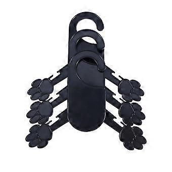 Pet Costume Rack Durable Clothes Hanger for Storage 12Pcs Black Plastic