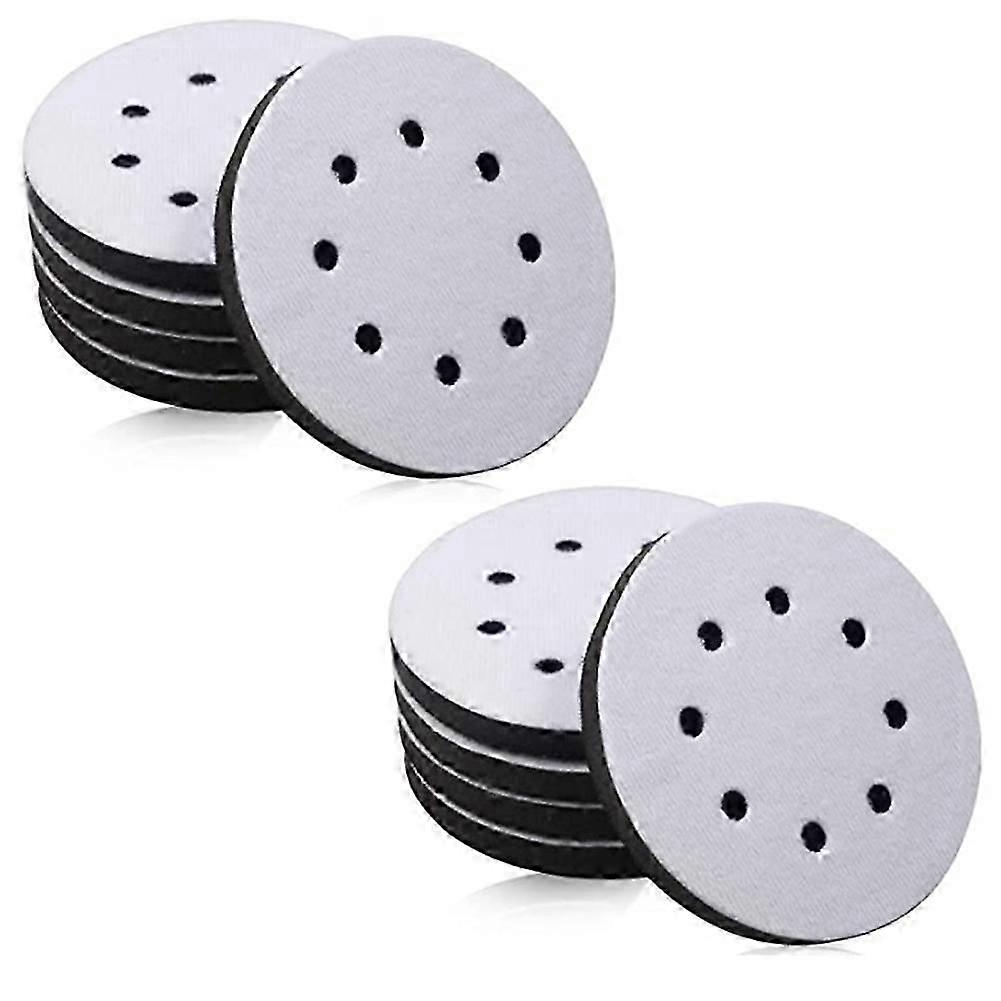 10 Pack Soft Density Interface Pads 5 Inch 8 Holes Hook and Loop Sponge Cushion Buffer Backing Pad Foam Interface Pads