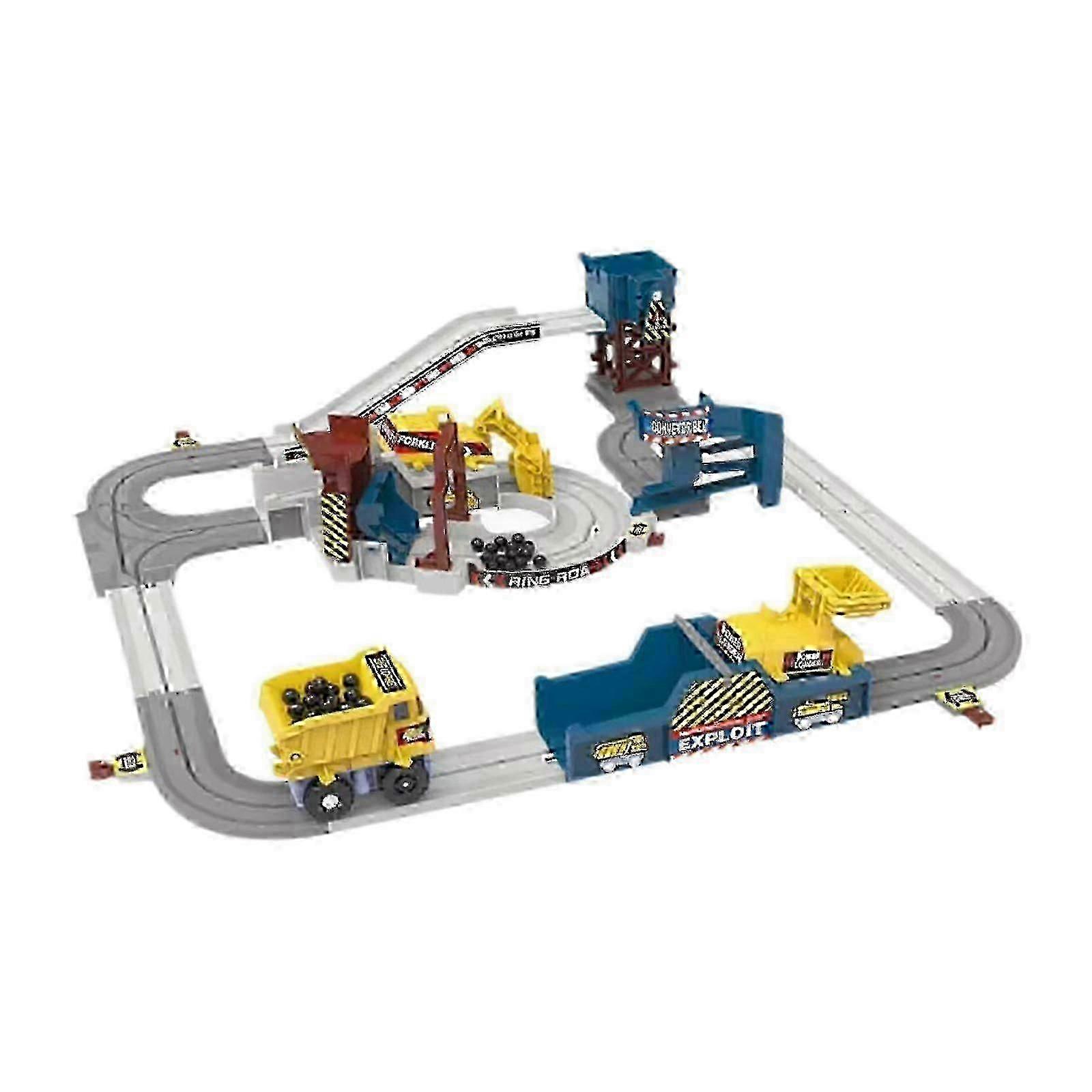 Quarry Engineering Train Set Track Playset Kids Gift Multifunctional Assembled