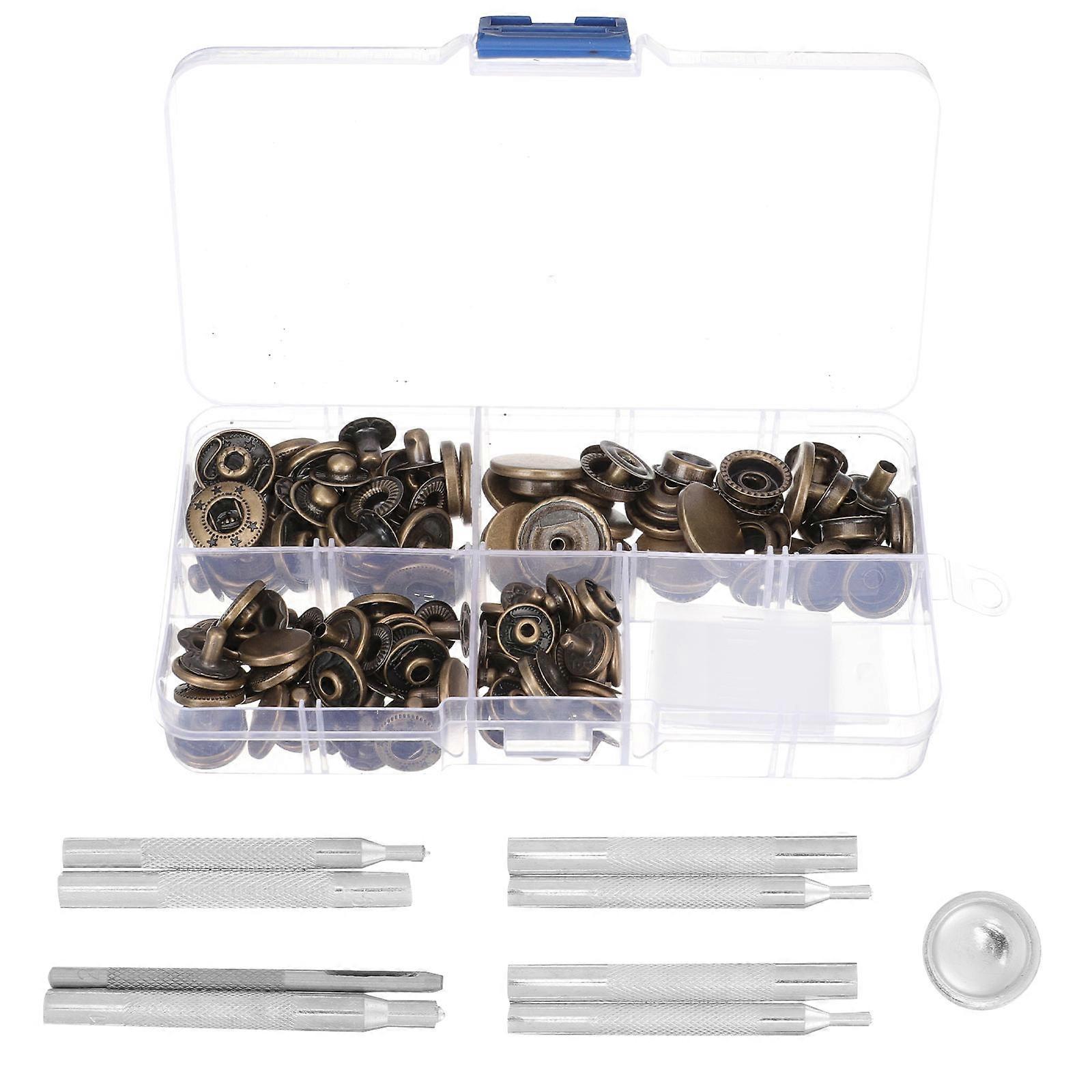 40Sets Snaps with Copper Snap Installation Tool for DIY Projects