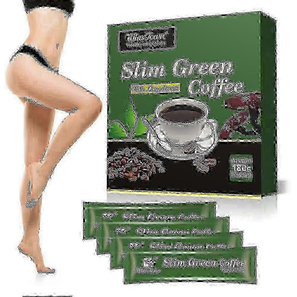 Caffè verde dimagrante con Ganoderma, confezione da 18-54 pezzi, per donne e uomini.