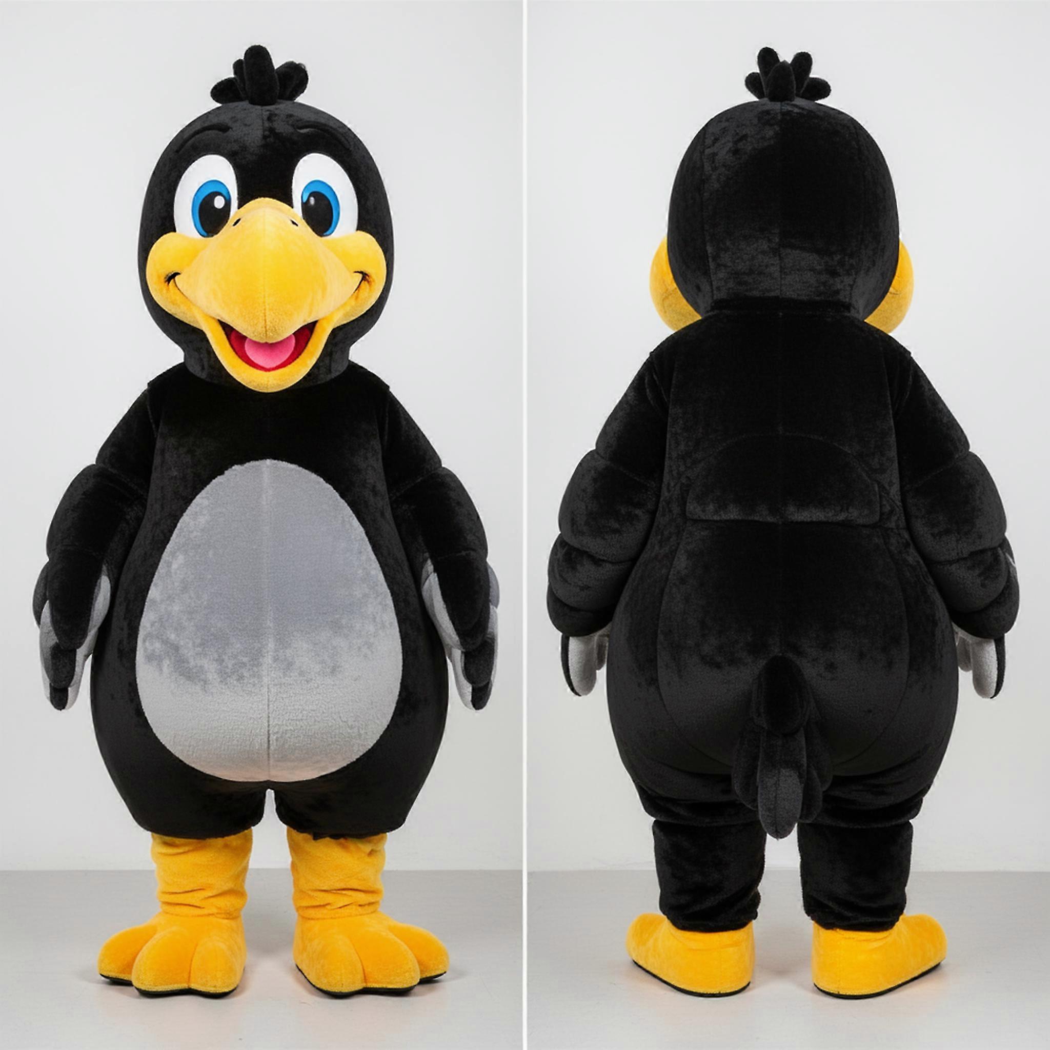 MASTICOT Jet Black Cartoon Dodo Bird Mascot