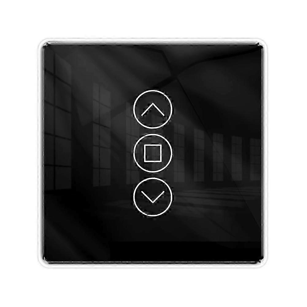 ZigBee Akıllı Perde Anahtarı, 2.5D Kavisli Cam Dokunmatik Ekran, RF433, Stor Perdeler ve Panjurlar için, Sesli ve Uygulama Kontrolü