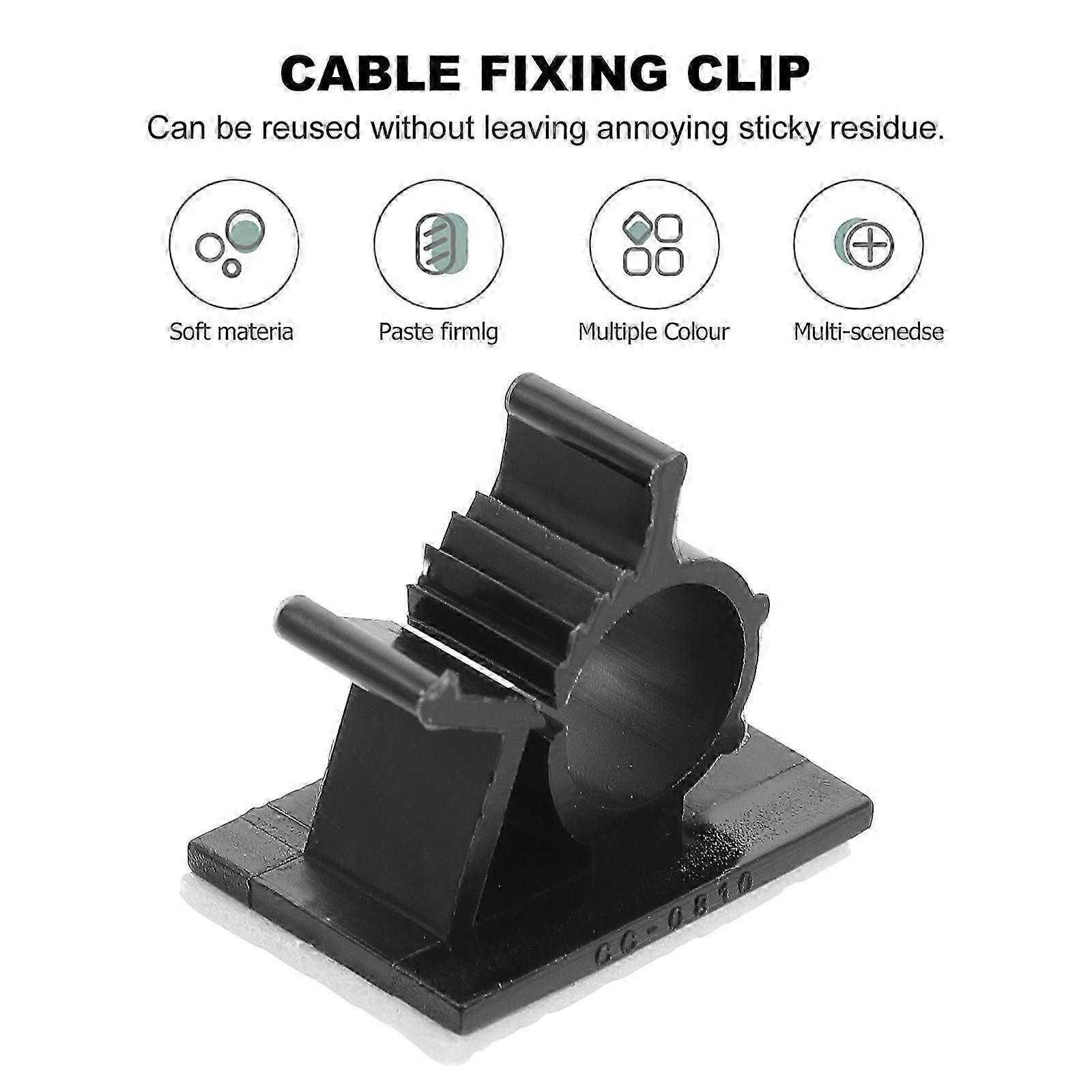 100pcs Cable Fixing Buckle Adjustable Cable Clamp Self-adhesive Cable Clamp