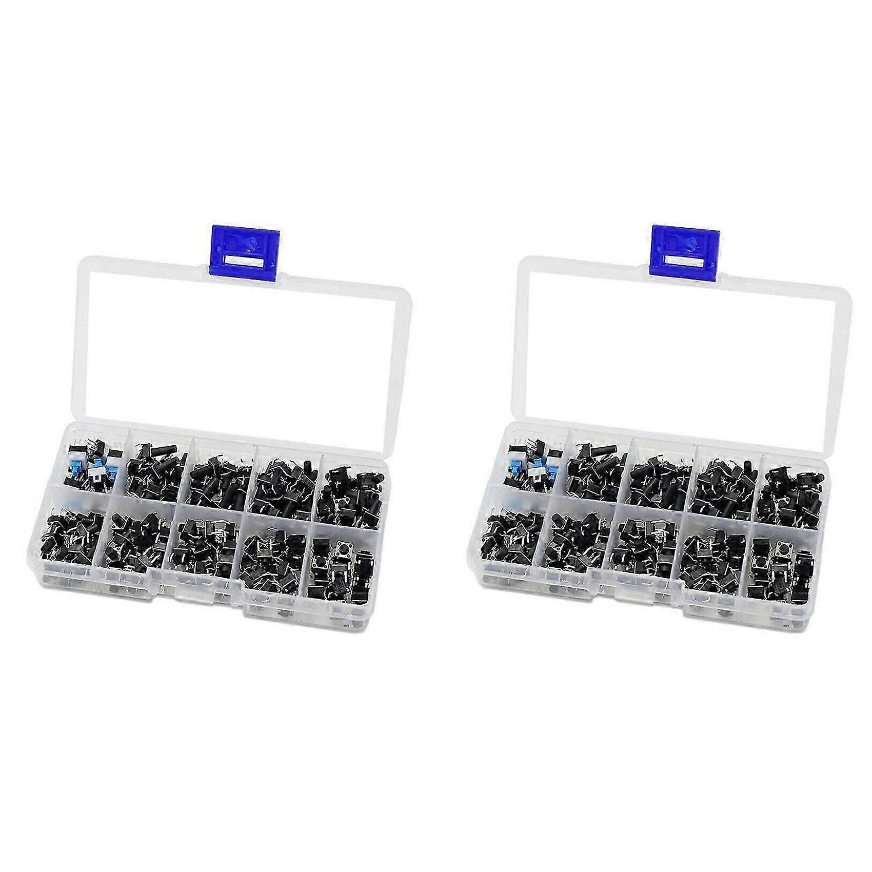 360 Pcs 10 Values Tactile Push Button Switch Mini Momentary Tact Assorted Kits