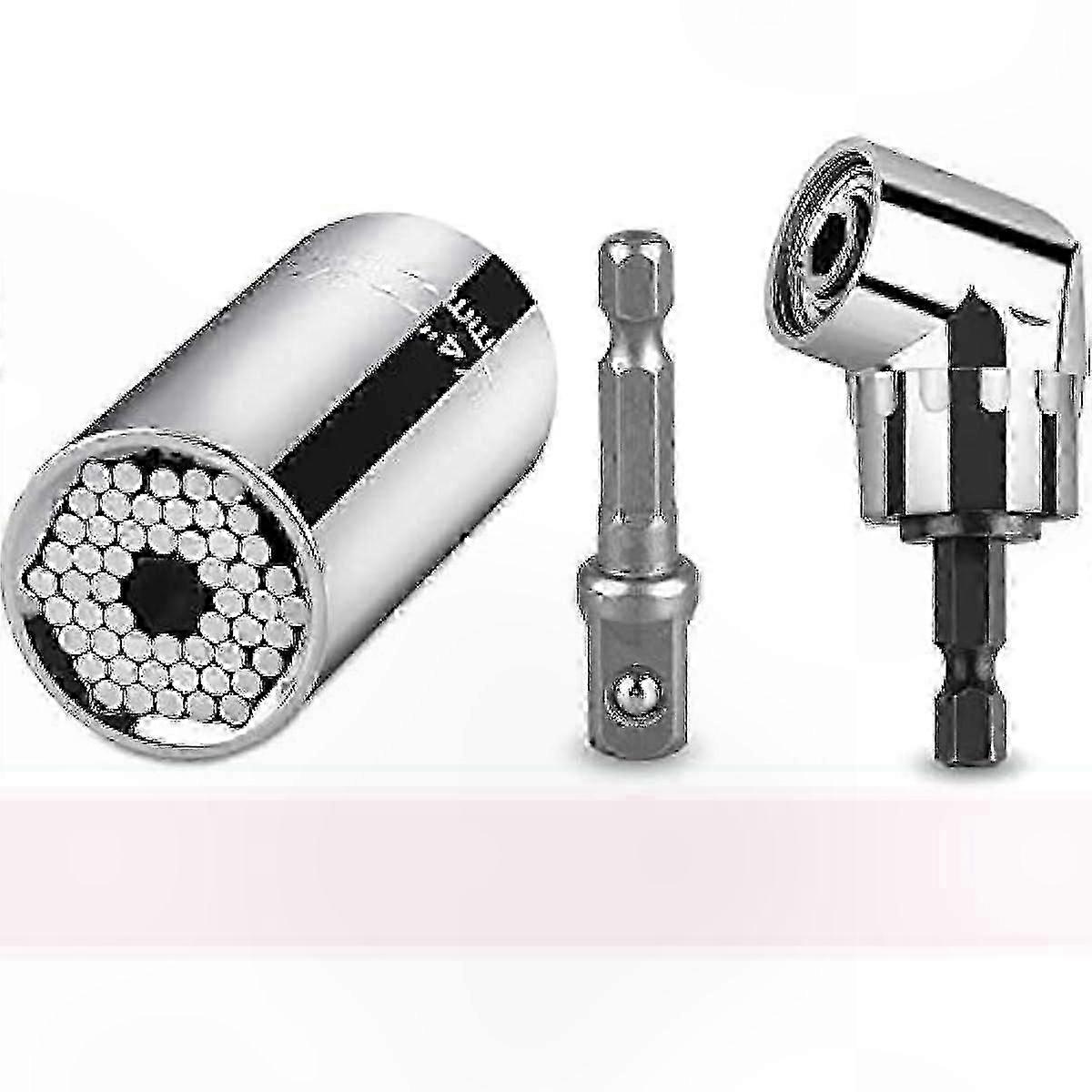 Adjustable Socket Wrench Set with Adapter for Multi-Function Drilling and Driving Tasks 26-27
