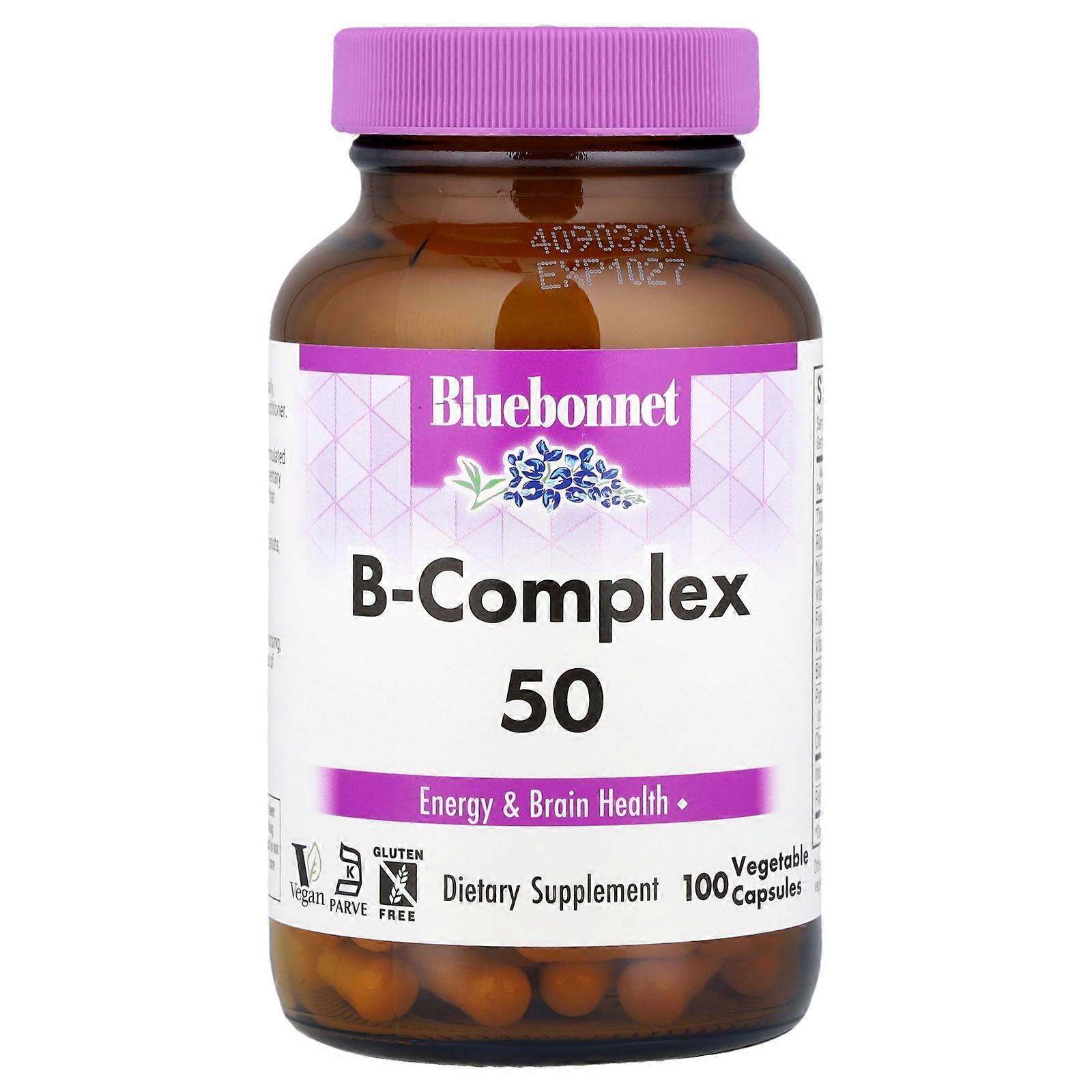 2 x Bluebonnet Nutrition, B-Complex 50, 100 Vegetable Capsules